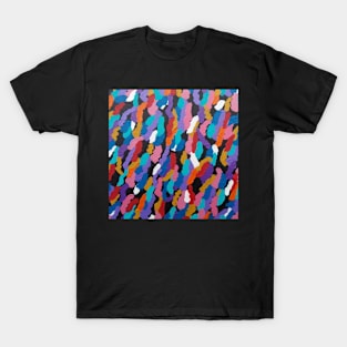 Ribbon Dance Colorful Abstract Print T-Shirt